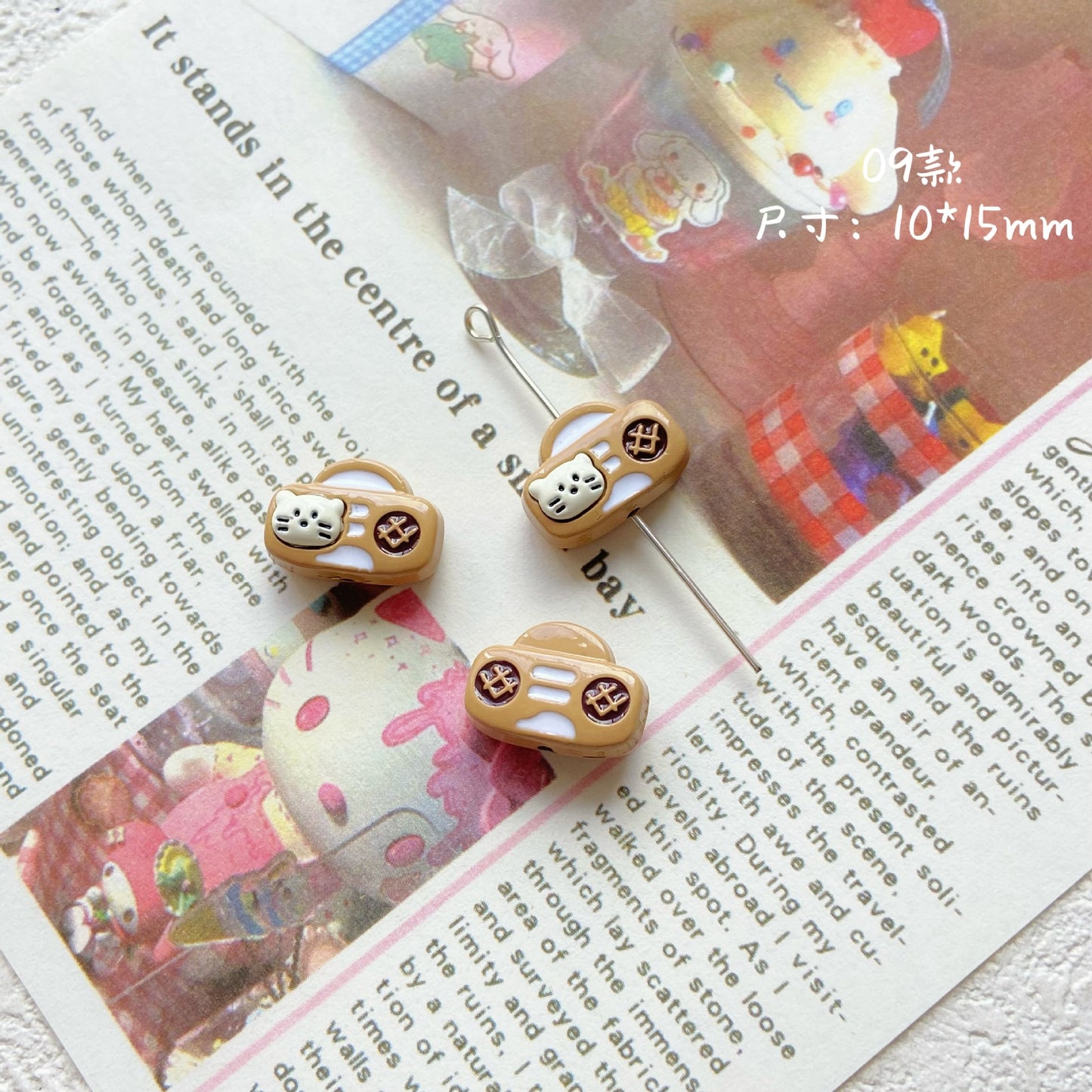 Round Metal Beads Cappuccino Color Smooth Finish 20pcs 10