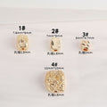 Irregular Stone Shaped Metal Beads Gold Tone 50pcs 2