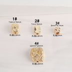 Irregular Stone Shaped Metal Beads Gold Tone 50pcs 2