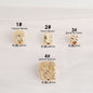 Irregular Stone Shaped Metal Beads Gold Tone 50pcs 2
