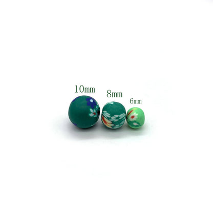 Round Clay Beads 6-8-10mm Vintage Pattern Polymer 1000pcs 5