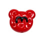 Hand Painted Bear Acrylic Beads 25mm Glossy Colorful 10pcs 8