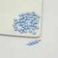Heart Metal Beads 6mm Puffy Glossy Pastel Colors 50pcs 14