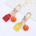 Basketball Jersey Keychain Metal Enamel Basketball Charm 2