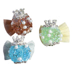 Embellished Bubblegum Beads 23mm Sugar Bow Design 5pcs 5