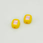 Painted Square Acrylic Beads 14mm Diamond Faceted Mixed Colors 10pcs 10