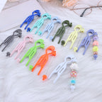 Beadable U Shaped Updo Comb Resin Lightweight Vibrant Colors 2
