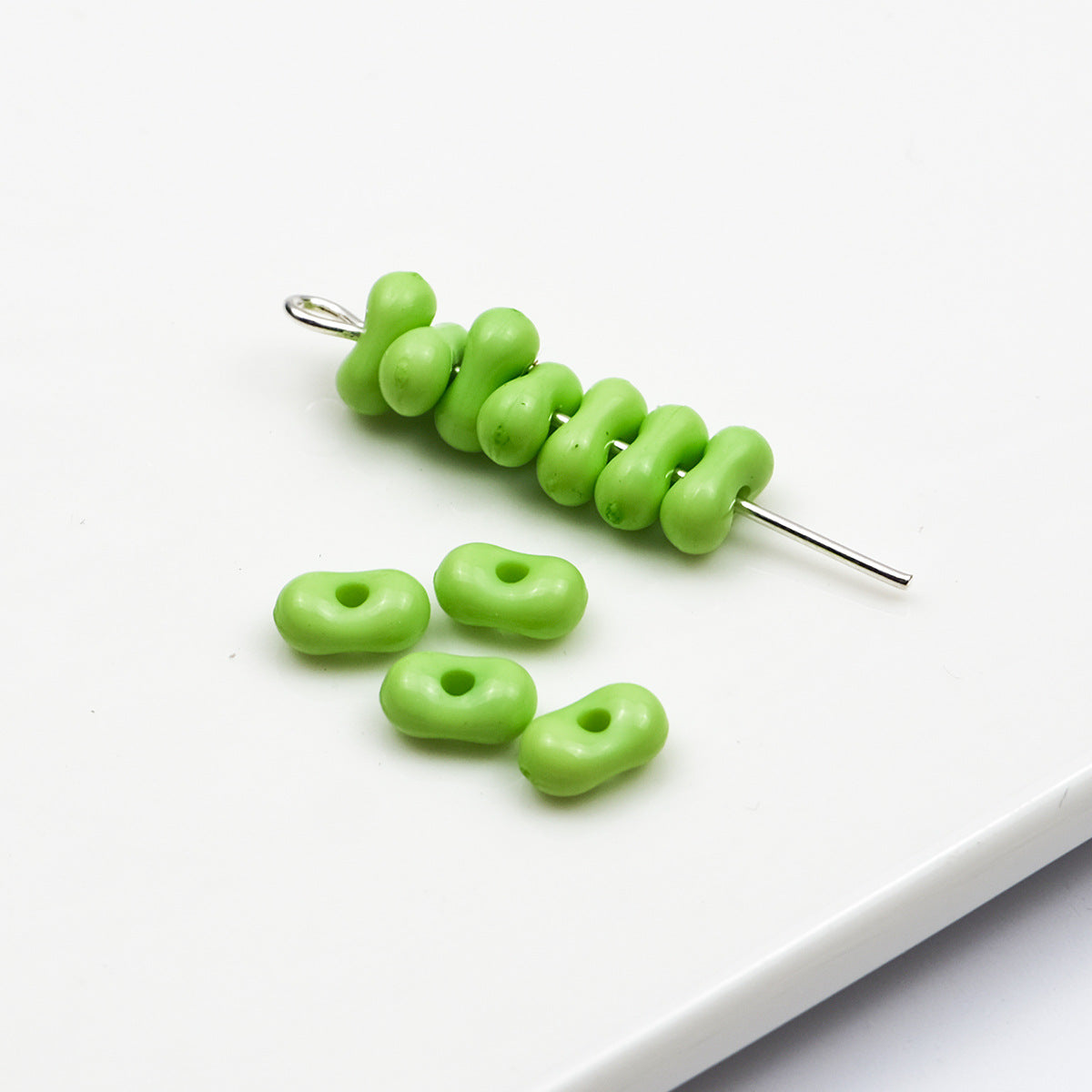Acrylic Peanut Spacer Beads 6mm Glow In The Dark 200pcs 17