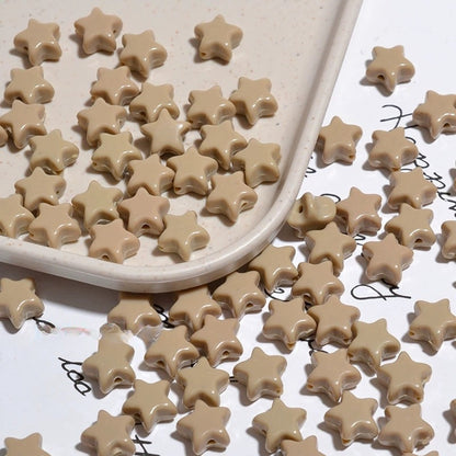 Glow Star Acrylic Beads 11mm Glossy Vibrant Colors 50pcs 15