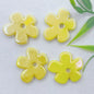 Flat Five-petal Flower Ceramic Beads 36mm Colorful Glazed 10pcs 11