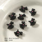 Kitten Series Metal Beads Black and Pink Enamel Alloy 10pcs 15