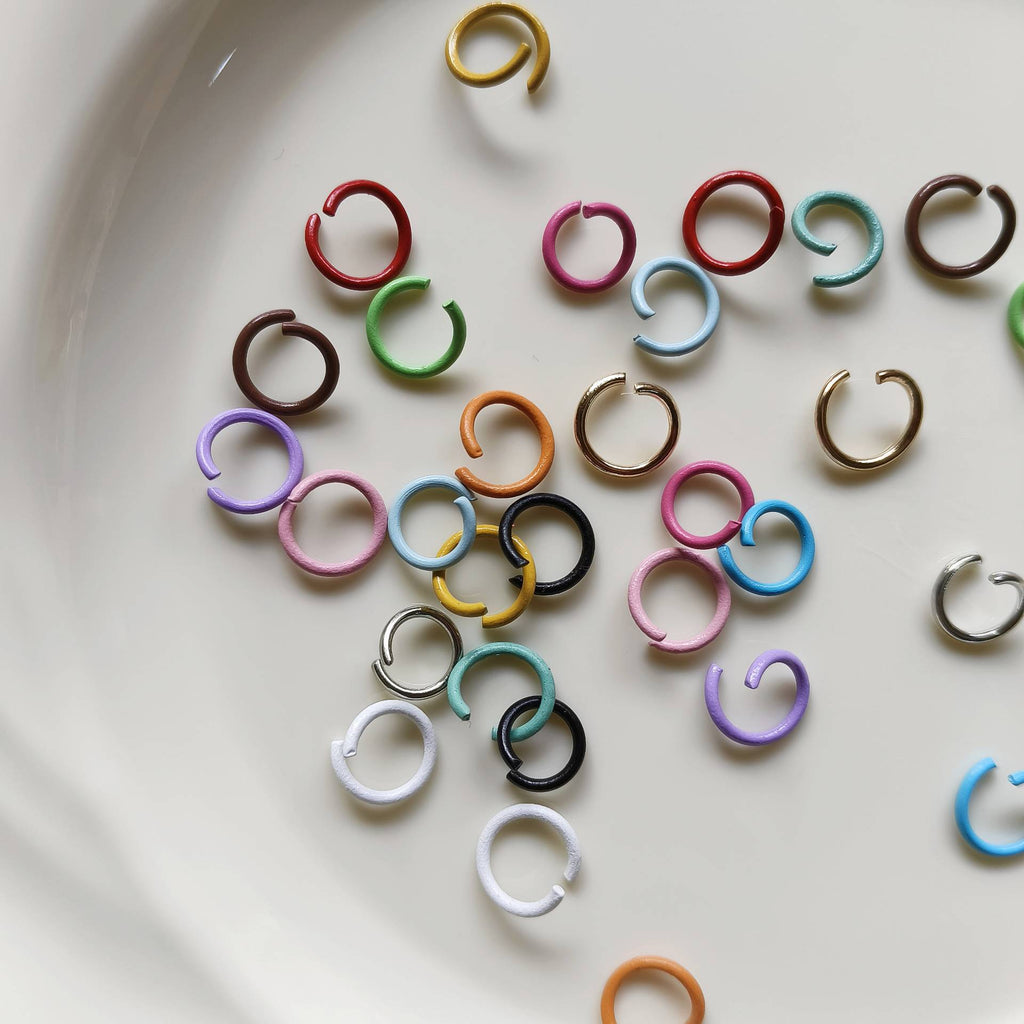 Metal Painted Jump Rings 10mm Baking Finish Colorful 500pcs 3