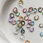 Metal Painted Jump Rings 10mm Baking Finish Colorful 500pcs 3