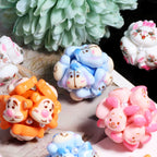 Embellished Bubblegum Beads 20mm Winnie & Friends Pastel Pearl 5pcs 3