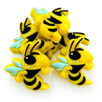 Silicone Focal Beads Bumblebee Holding Wings 20pcs 3