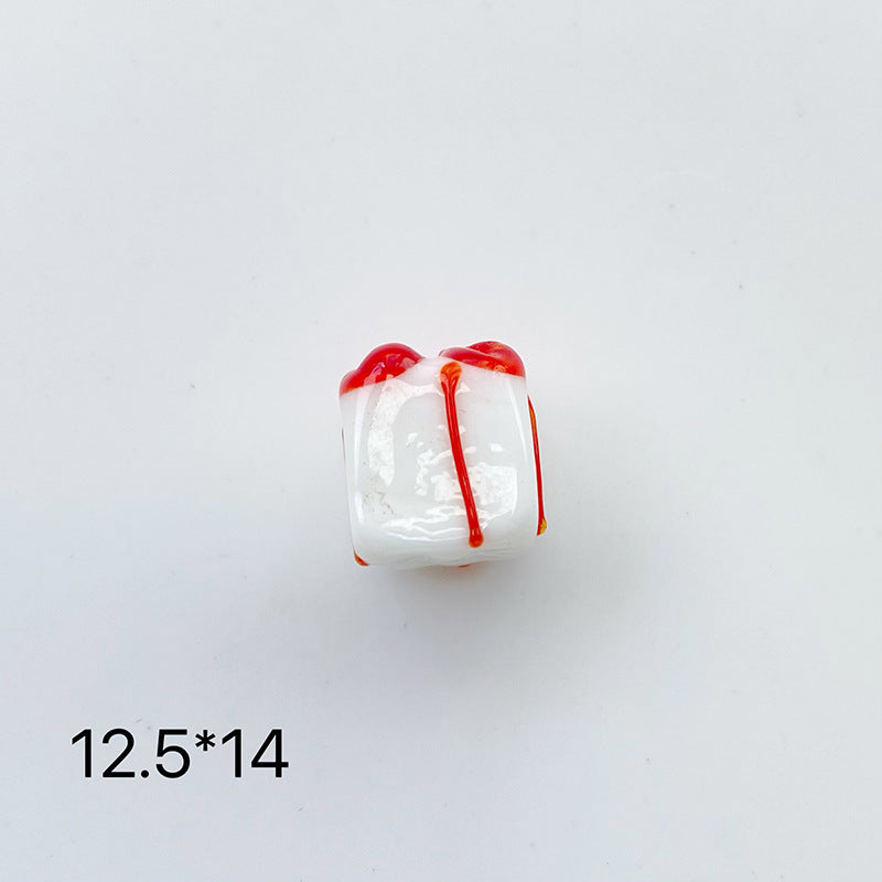 Hand Painted 3D Christmas Lampwork Glass Beads Snowman Santa Motifs 1pc 20