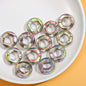 Acrylic Doughnut Spacer Beads 21mm Transparent Plating 50pcs 6