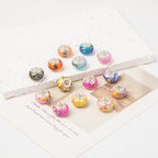 Resin Spacer Beads 14mm Ink Painting Large Hole 50pcs 6