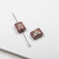 Sun Pattern Square Acrylic Beads 14mm Colorful Candy Bag 20pcs 19