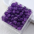 Gradient Crackle Round Glass Beads 10mm Vibrant Mixed Colors 60pcs 6
