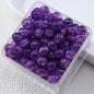 Gradient Crackle Round Glass Beads 10mm Vibrant Mixed Colors 60pcs 6