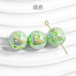 Milk Colored Marbled Resin Beads 16mm Glossy Round 20pcs 9