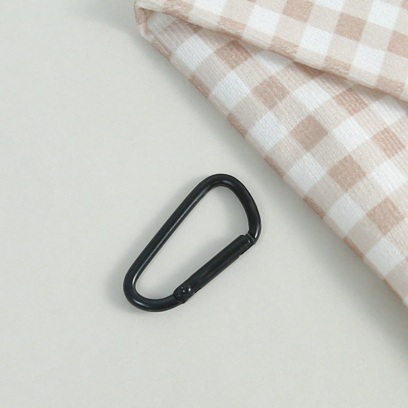 Metal D Shaped Spring Trigger Key Rings 46mm Colorful Painted 20pcs 7