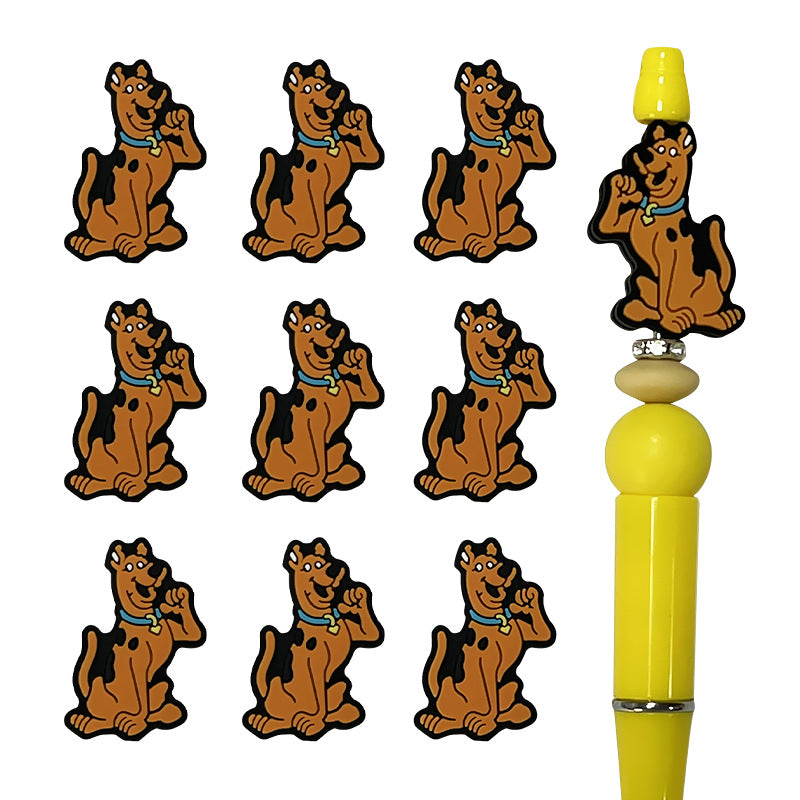 Silicone Focal Beads Scooby Doo Sitting Pose 20pcs 5