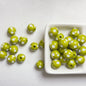Bright Polka Dot Resin Beads 12mm Glossy Multicolor 20pcs 8
