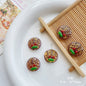 Forest Series Gilded Lampwork Glass Beads Nature Inspired Vintage 10pcs 8