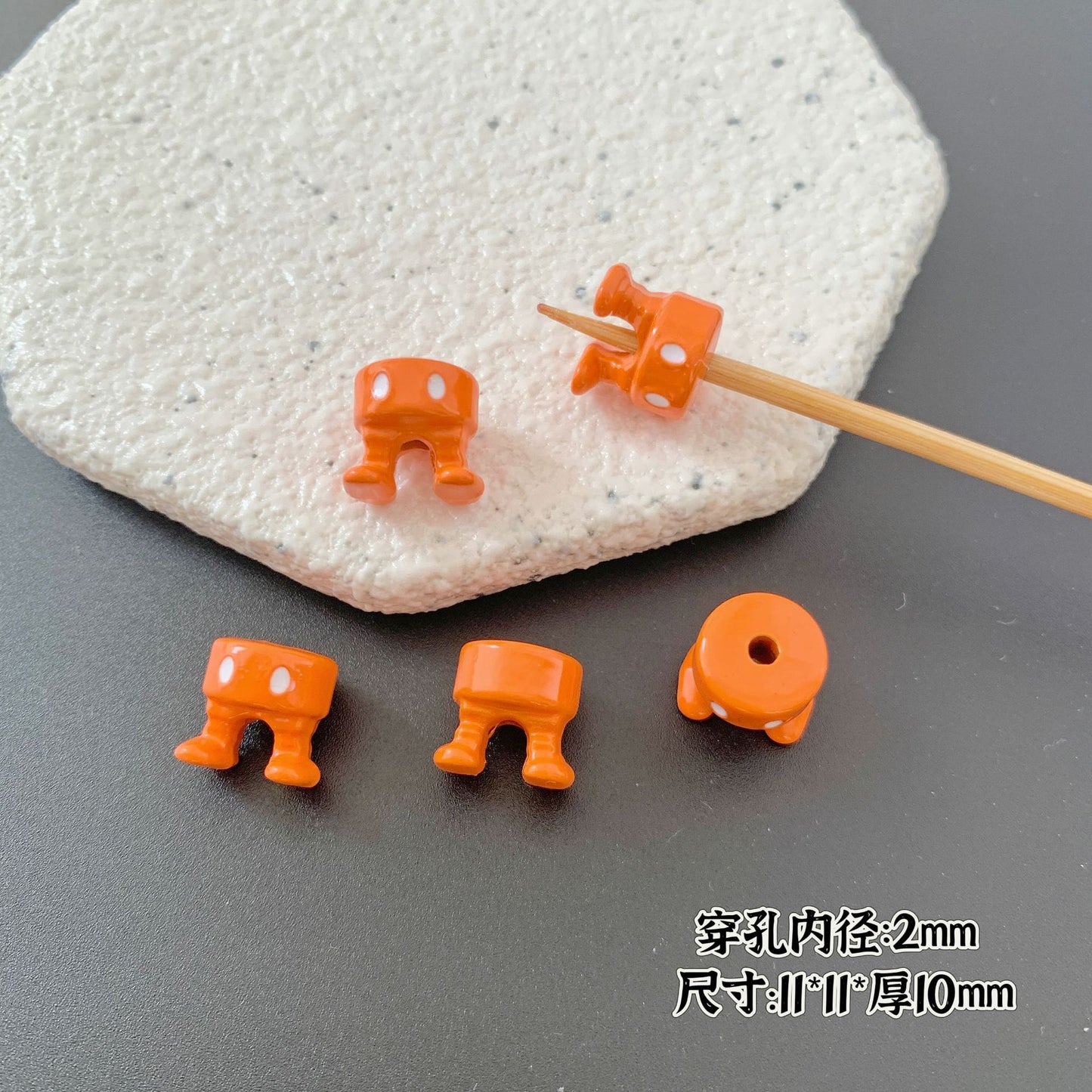 Baking Painted Series Metal Beads Colorful Glossy Alloy 20pcs 33