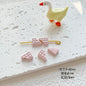 Round Metal Beads Baking Painted Smiling Chocolate Series 20pcs 8