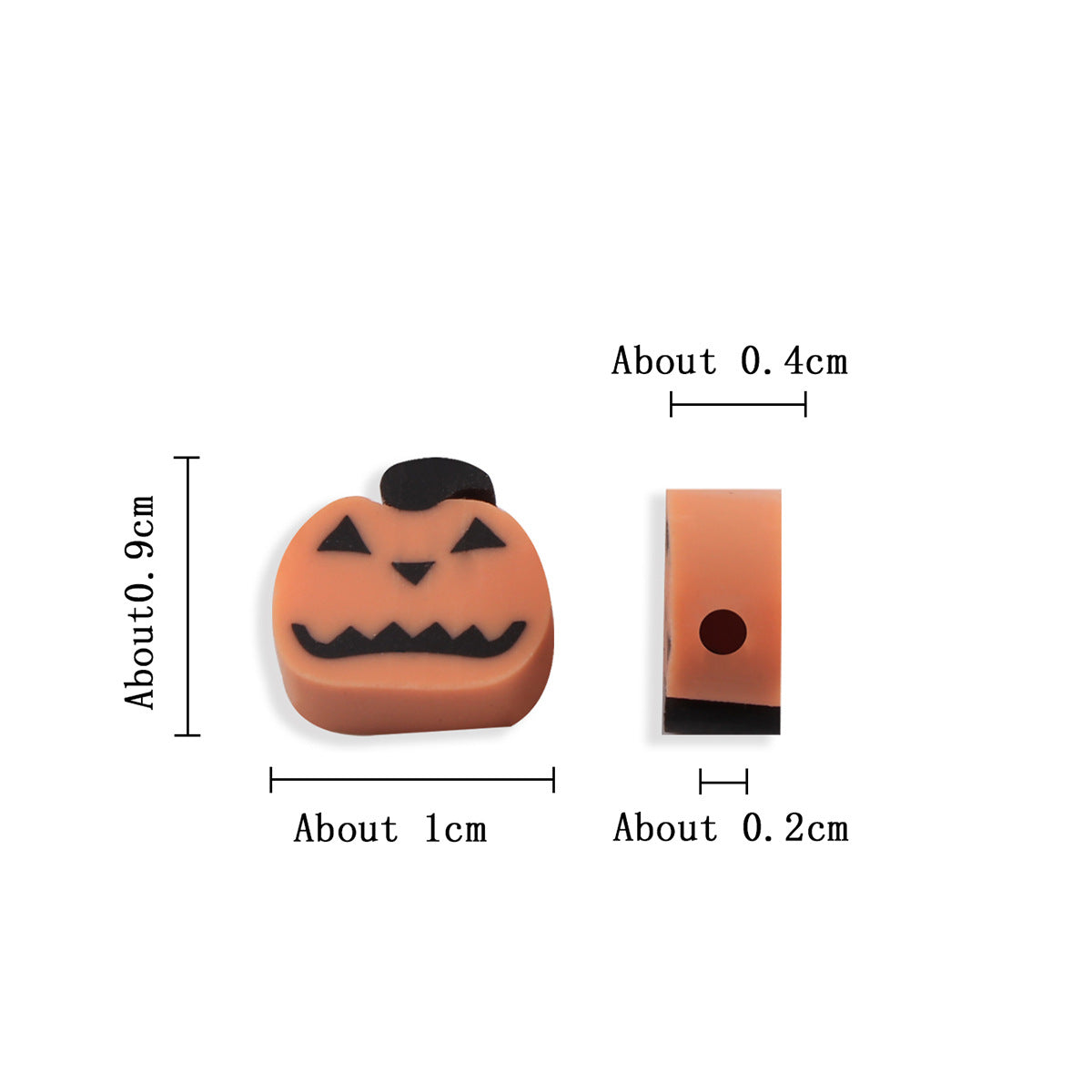 Halloween Ghost Clay Beads Polymer Festive Mix 100pcs 10