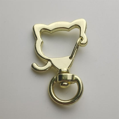Zinc Alloy Puppy Head Keychain Clasps Spray Painted 35mm 20pcs 8
