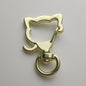 Zinc Alloy Puppy Head Keychain Clasps Spray Painted 35mm 20pcs 8