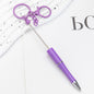 Beadable Keychain Pen Slim Metal Plastic Vibrant Colors 14