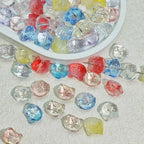 Clear Fox Head Glass Beads 14mm Transparent Playful Design 25pcs
