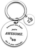 Inspirational Stainless Steel Keychain You Are Awesome Message Thumbs Up Charm 6