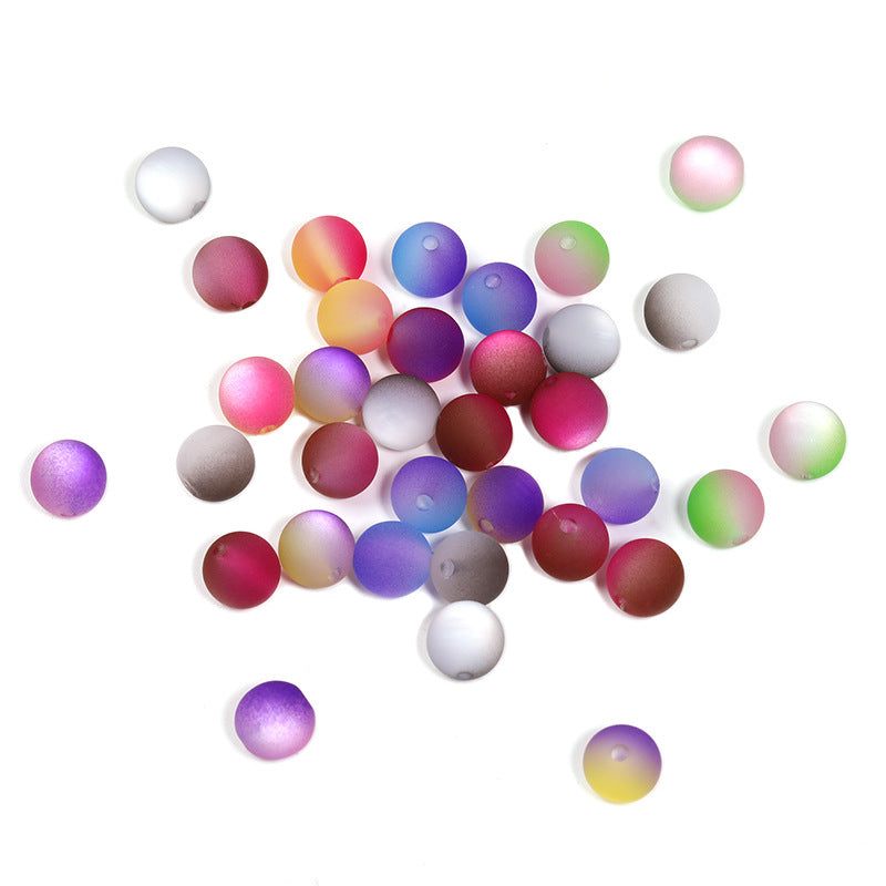 Frosted Gradient Resin Beads 10-20mm Two Tone Mixed Colors 50pcs 6