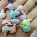 UV Plating Angry My Melody Acrylic Beads 16mm Pastel Rainbow 100pcs 6