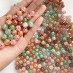 Crackle Round Glass Beads 10mm Ice Cracked Imitation Jade 40pcs 3