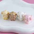 Plating Lovely Furry Puppy Resin Beads 24mm Glossy Pastel Colors 10pcs 2