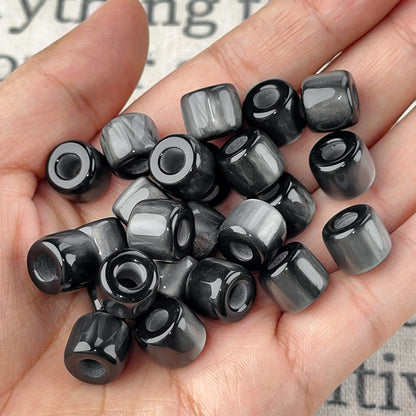 Gradient Color Resin Barrel Beads 10mm Chunky Navy to Sky Blue 10pcs 20