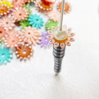 Acrylic Flower Spacer Beads 23mm Rhinestone Encrusted 100pcs 2