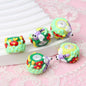 Hand Painted Animal Cream Cake Acrylic Beads 18-23mm Colorful 10pcs 23