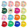 Hand Painted Bitten Cookie Acrylic Beads 22mm Enamel Glossy 10pcs 6