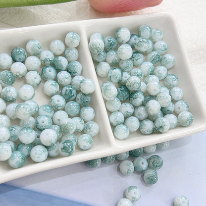 Czech Glass Beads Round 8mm Ink Painting Gradient Pastel 100pcs 8
