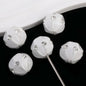 Flower Clay Beads 15mm Crystal Petal Wrapped Pastel Mixed 6pcs 5