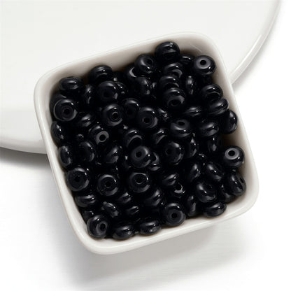 Acrylic Flat Spacer Beads 8mm Glossy Candy Color 100pcs 7