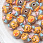 Hand Painted Acrylic Beads 16mm New Year Dog Faces 10pcs 3